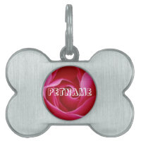 Blank Rose Pet Tag