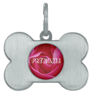 Blank Rose Pet Tag