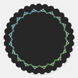 Blank Round elegant black & white Spice jar Labels