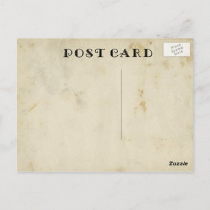 Blank Rustic Antique Aged Stained Paper Postcard