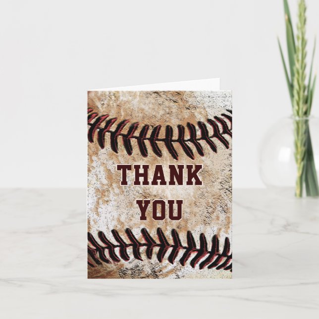 Blank Rustic Baseball Note Cards or Your Text (Front)