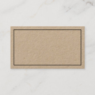 Blank Rustic Kraft Paper Wedding Place Card