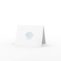 Blank Scallop Shell Folding Card 