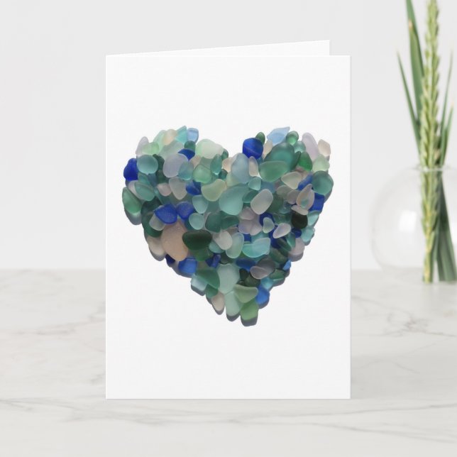Blank Sea Glass Greeting Card (Front)