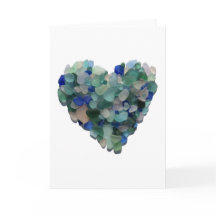 Blank Sea Glass Greeting Card