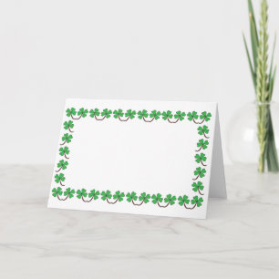 Blank Shamrocks border Card