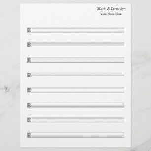 Blank Sheet Music 8 Stave Alto