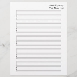 Blank Sheet Music for Piano and Voice