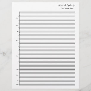 Blank Sheet Music  Jazz Band