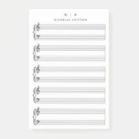 Blank Sheet Music Monogram Minimalist