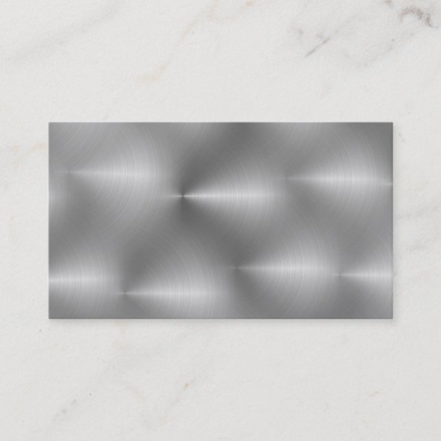 Blank shiny brushed metal design business card (Front)