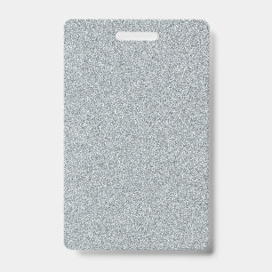 Blank Silver Glitter DIY Template Custom Text  ID Badge