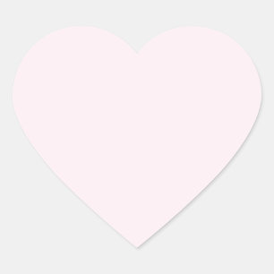 Blank Solid Colour Lavender Blush Heart Sticker