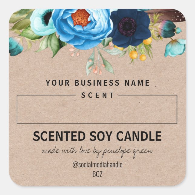 Blank Space Scented Soy Candle Labels (Front)