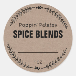 Blank Spice Blend Labels
