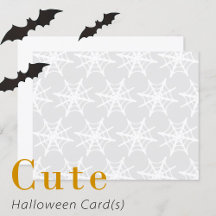 Blank Spider Web Print Halloween Cards