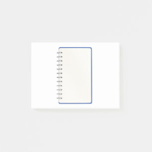 Blank spiral notebook post-it notes