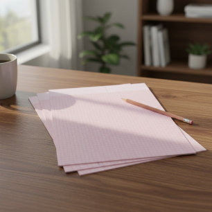 Blank Squared Aesthetic Pink Graph Paper Sheets Custom Letterhead