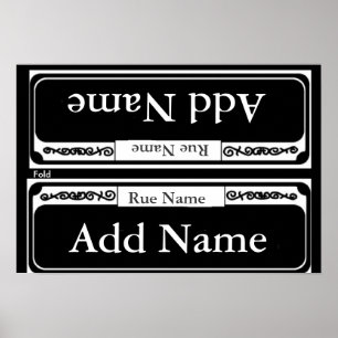 Blank Street Sign, Cut Out Template Poster