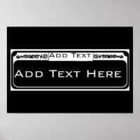 Blank Street Sign, Templet French Quarter Poster