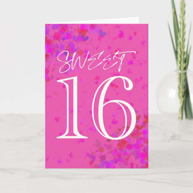 Blank Sweet 16 Birthday Card (Front)