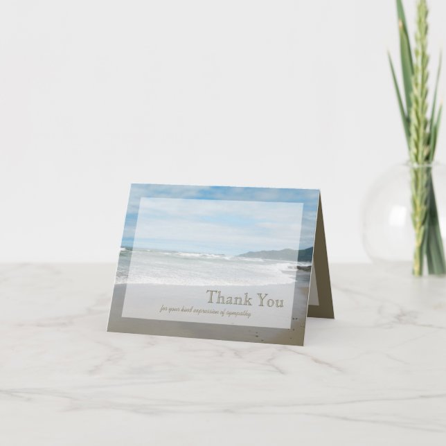 Blank Sympathy Thank You Note Card (Front)