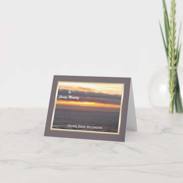 Blank Sympathy Thank You Note Card -- Custom Front (Front)