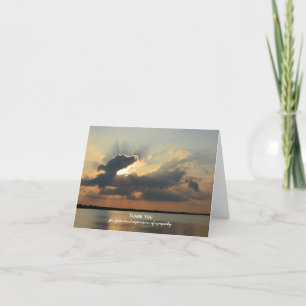 Blank Sympathy Thank You Note Card -- Sunset