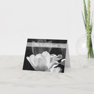 Blank Sympathy Thank You Note Card -- Tulips