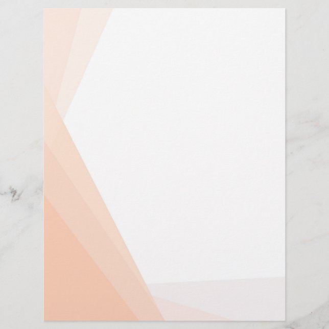 Blank Template Apricot White Colour Custom Elegant Letterhead (Front)