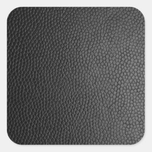 Blank Template Black Leather Create Your Own  Square Sticker