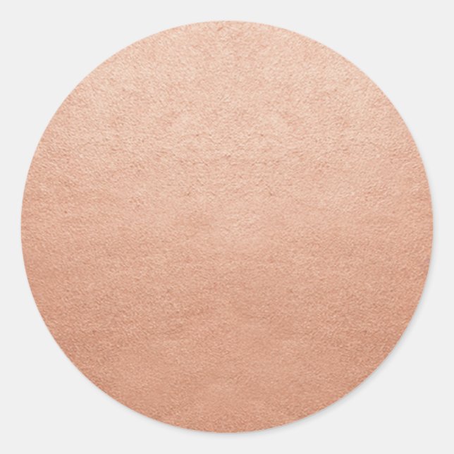 Blank Template Copper Shiny Add Any Text or Logo Classic Round Sticker (Front)