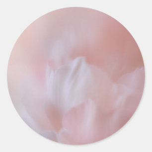 Blank Template Delicate Light Pink Flower Floral Classic Round Sticker