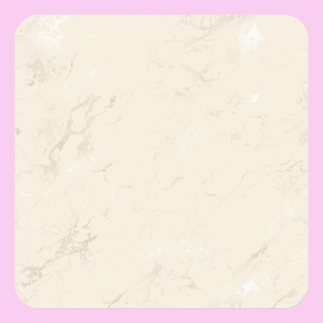 Blank Template, DIY Text Art Logo, Cream Marble Square Sticker (Creator Uploaded)