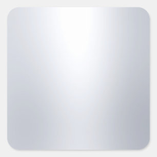 Blank Template Faux Silver Glamour Elegant Look Square Sticker