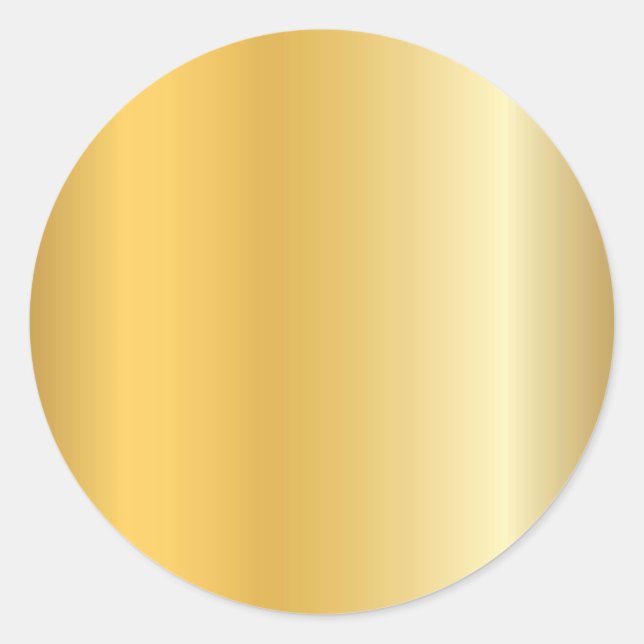Blank Template Glamour Gold Look Modern Elegant Classic Round Sticker (Front)