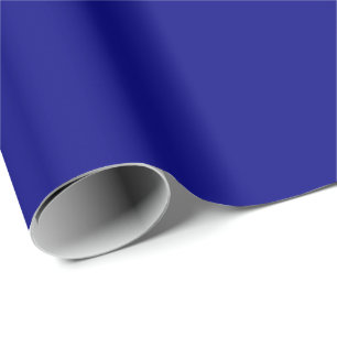 Blank Template Navy Blue Plain Elegant Solid Colou Wrapping Paper