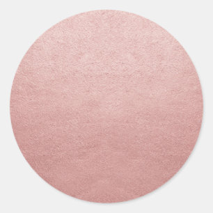Blank Template Rose Gold for Any Text or Logo Classic Round Sticker