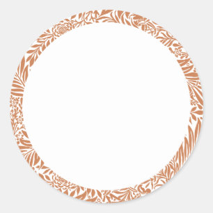Blank terracotta and white floral Label