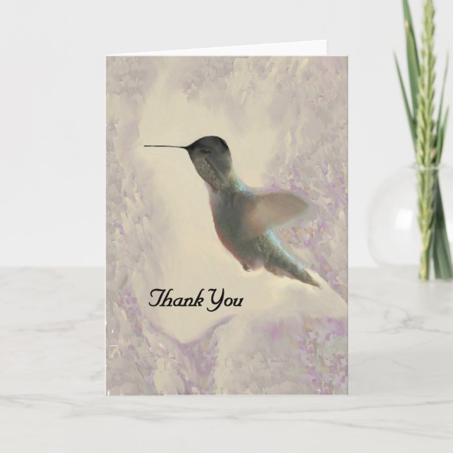 Blank Thank You Card Hummingbird (Front)