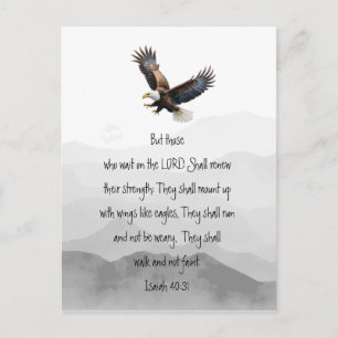 Blank They Who Wait Upon the Lord Eagle Isaiah Postcard