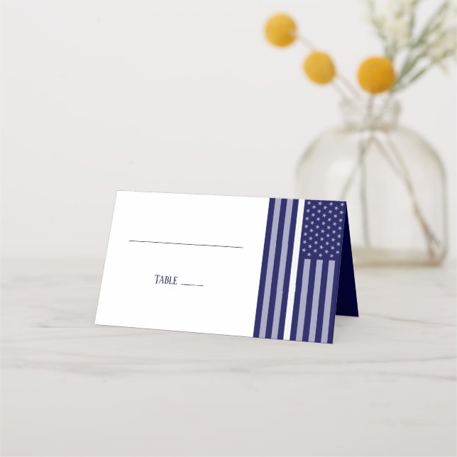 Blank Thin White Line Place Card (Front)