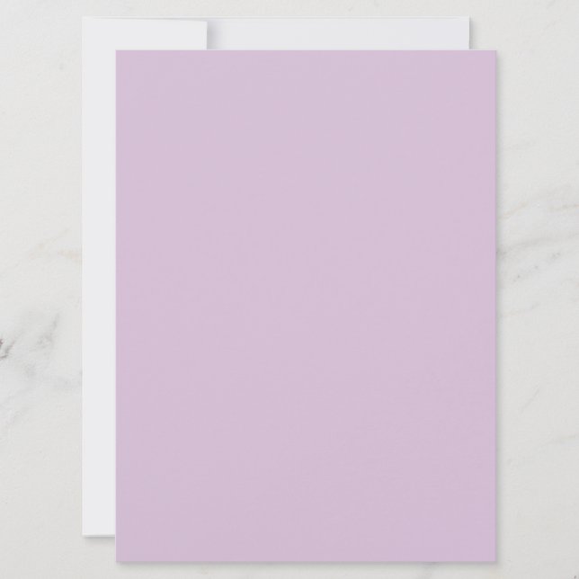 Blank Thistle Pastel Purple Invite (Front)