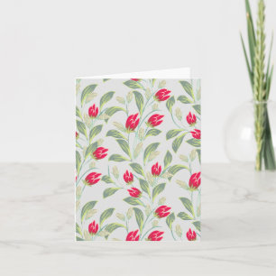 Blank Tulips Flowers Notecard