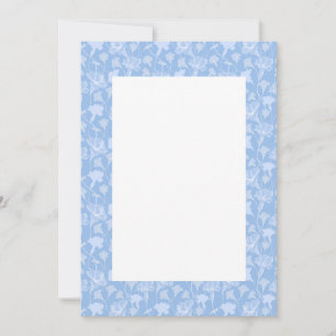 Blank Wedding Invitation - blue porcelain