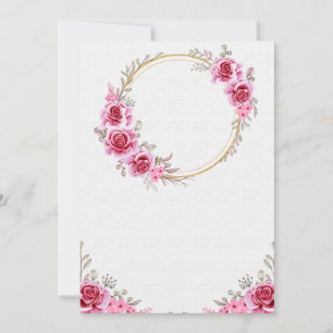 Blank wedding invitation card