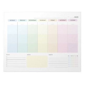 Blank Weekly Planner Notepad