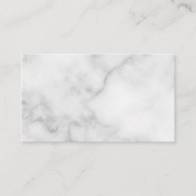 Blank White Marble Wedding Advice Card (Front)