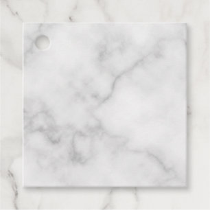 Blank White Marble Wedding Favour Tags