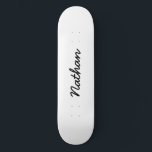 Blank white skateboard<br><div class="desc">Blank white skateboard.Customise and personalise with your own text, photo, image or design.</div>